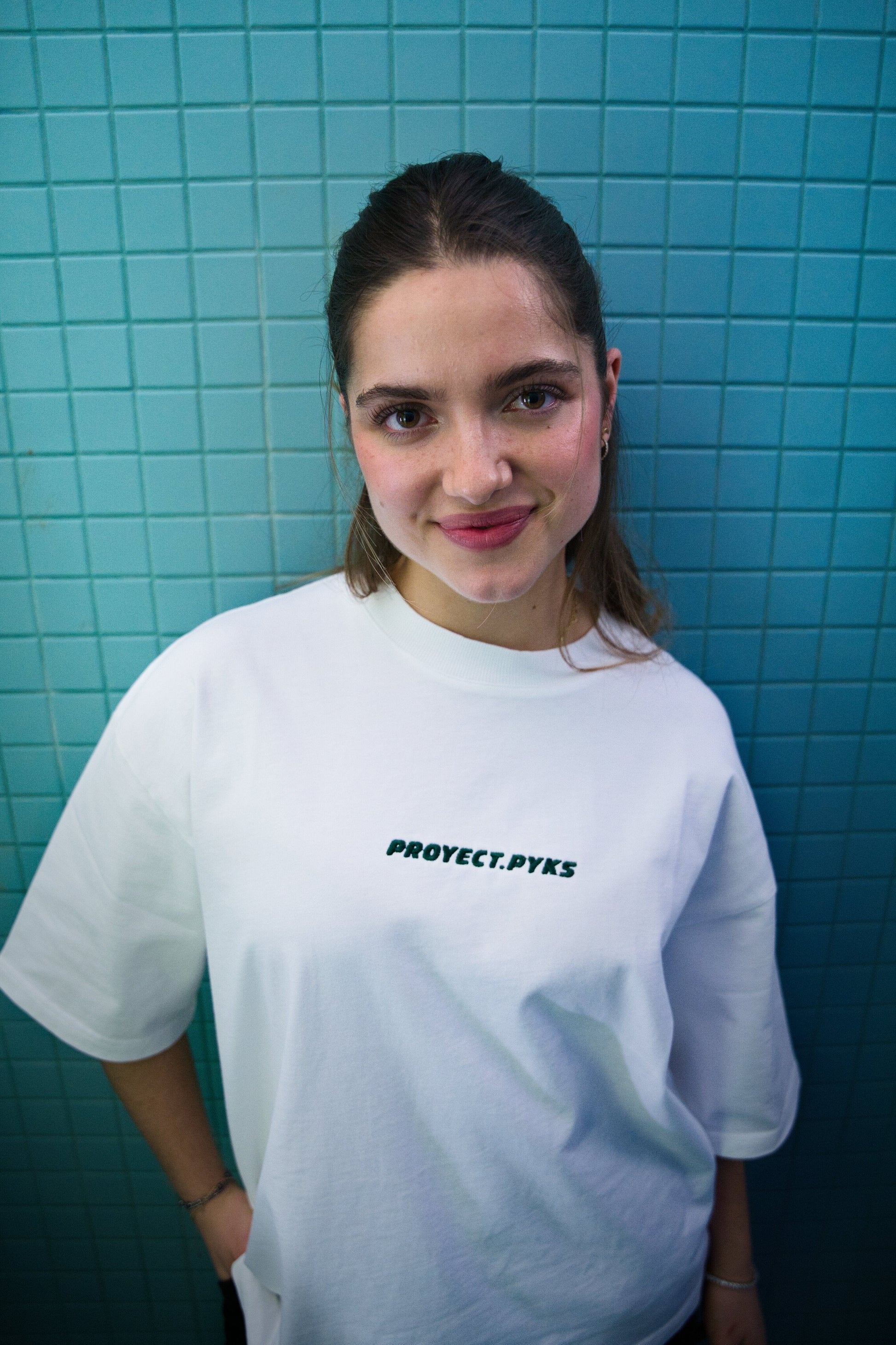 BASICS 2.0 WHITE T-Shirt PROYECT PYKS by Klinger Weiß Grün XS